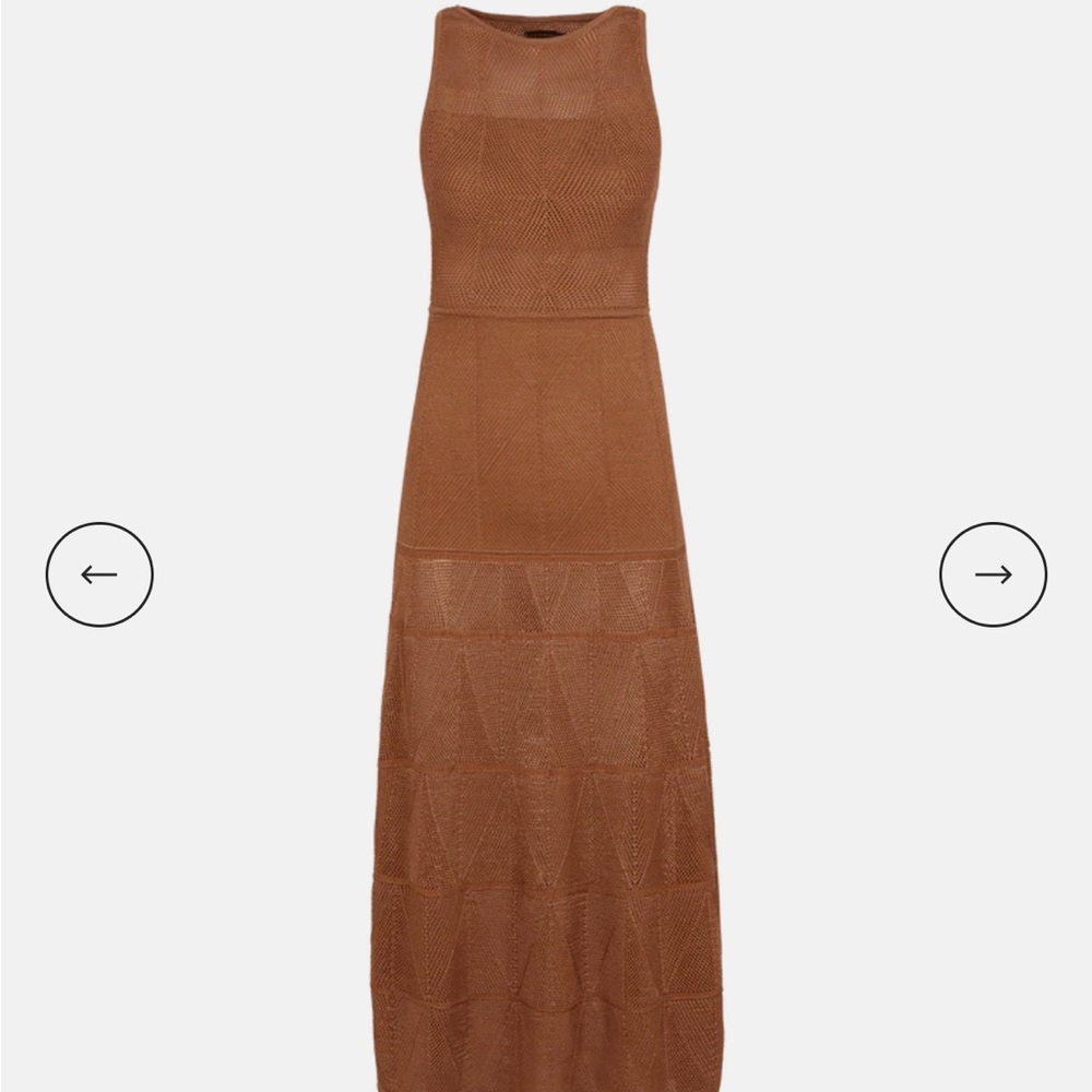 Vix by Paula Hermanny Sleeveless Knit Silvie Maxi Dress- Brown - Picture 5 of 6